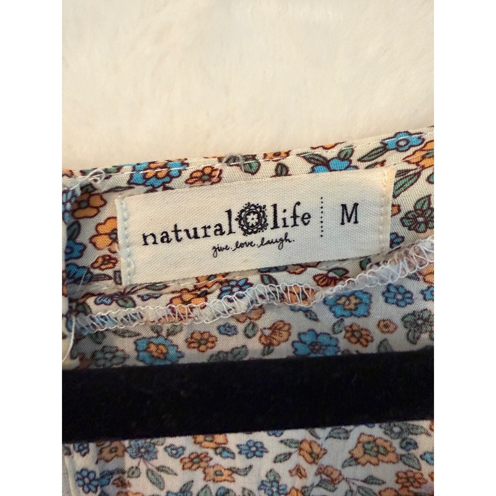 NATURAL LIFE Floral Maxi Dress in Blue and Tan